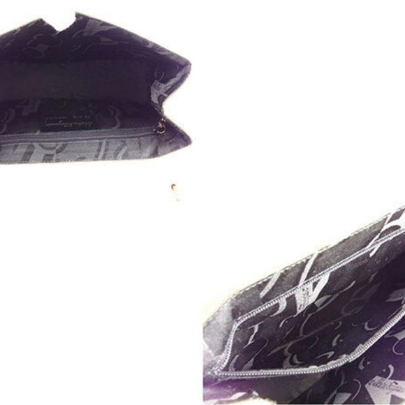 Authentic Salvatore Ferragamo Shoulder bag Vera Yellow Bronze Woman  Used - Picture 6 of 6